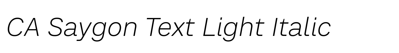 CA Saygon Text Light Italic image